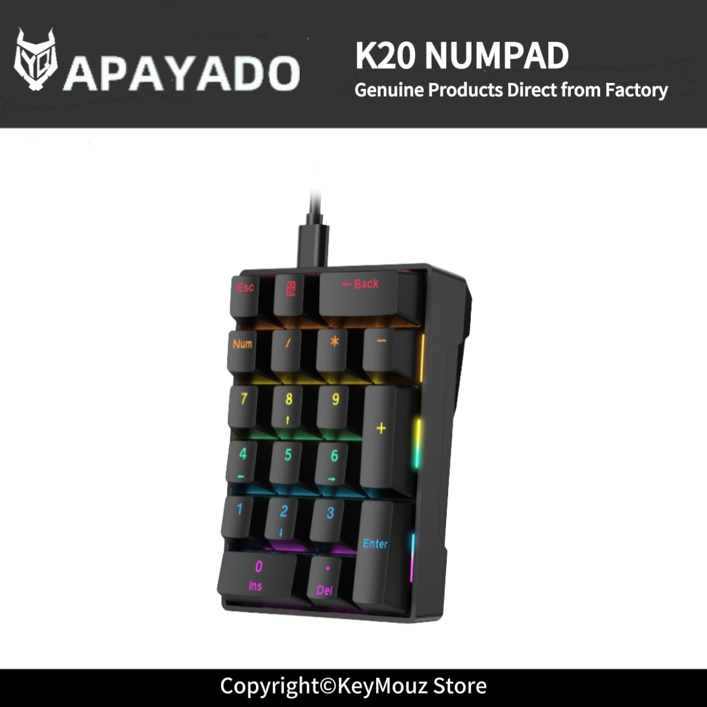 Keyboard Gaming Blue Switch - K20 Mini – przenośna, mechaniczna klawiatura