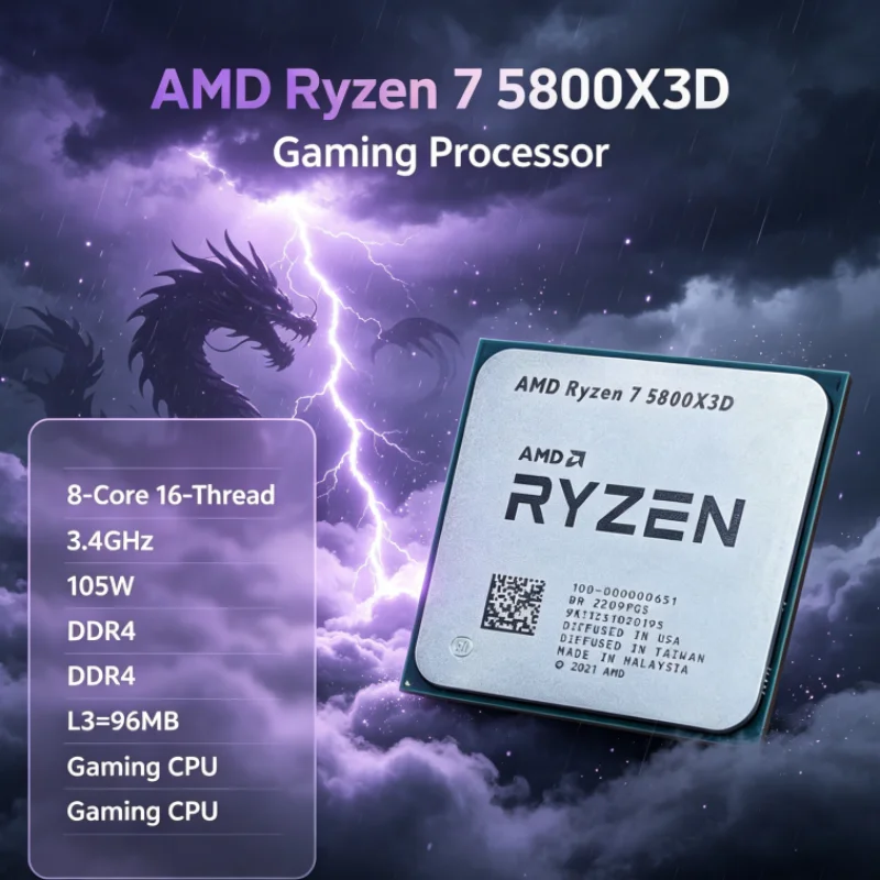 Amd Cpu Ryzen 7 - AMD R7 5800X3D 96 MB Procesor