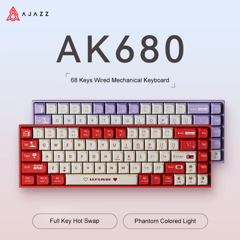 AJAZZ AK680 65% Przewodowa Kla – Gaming Keyboard Hot Swappable recenzja i cena