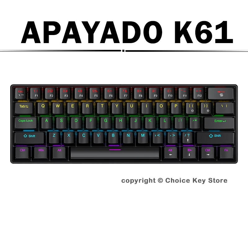 APAYADO K61 – mechaniczna klaw – Keyboard Gaming Blue Switch recenzja i cena